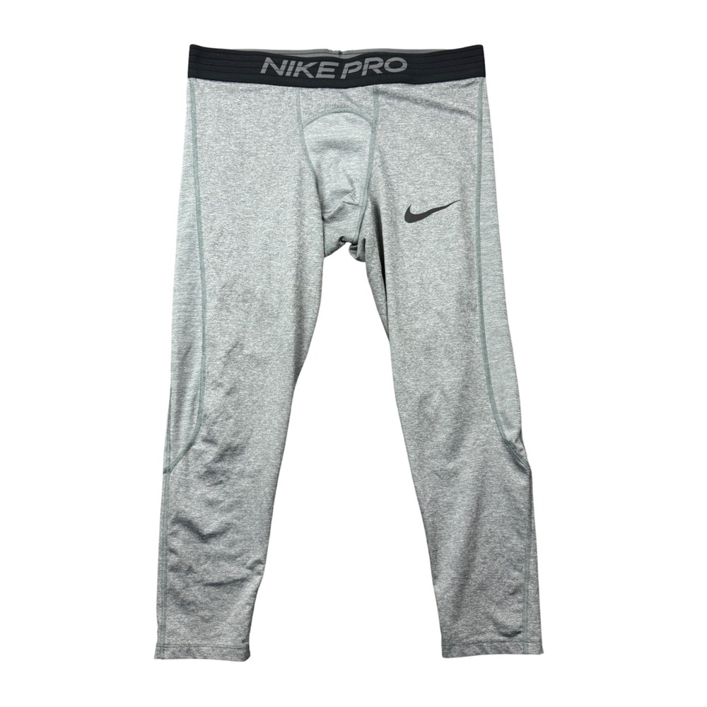 Nike Pro Dri-FIT Men Grey Training  Compression 3/4 Tights Men XL Athletic